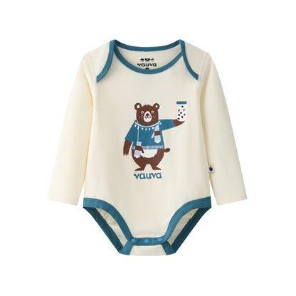 VAUVA Vauva BBNS Forest Series - Organic Cotton Hedgehog Print Bodysuits (2-pack) Bodysuit