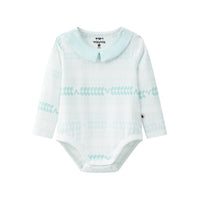 Vauva BBNS - Organic Cotton Green Striped Pattern Bodysuits (2-pack) product image front -03