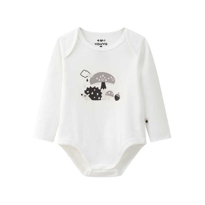 Vauva BBNS - Baby Anti-bacterial Organic Cotton Hazelnut Pattern Bodysuits (2-pack)