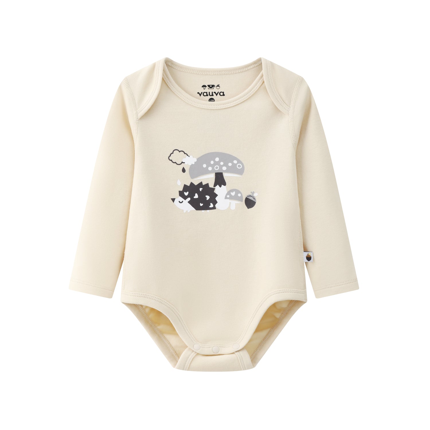 VAUVA Vauva BBNS - Baby Anti-bacterial Organic Cotton Hazelnut Pattern Bodysuits (2-pack) Bodysuit