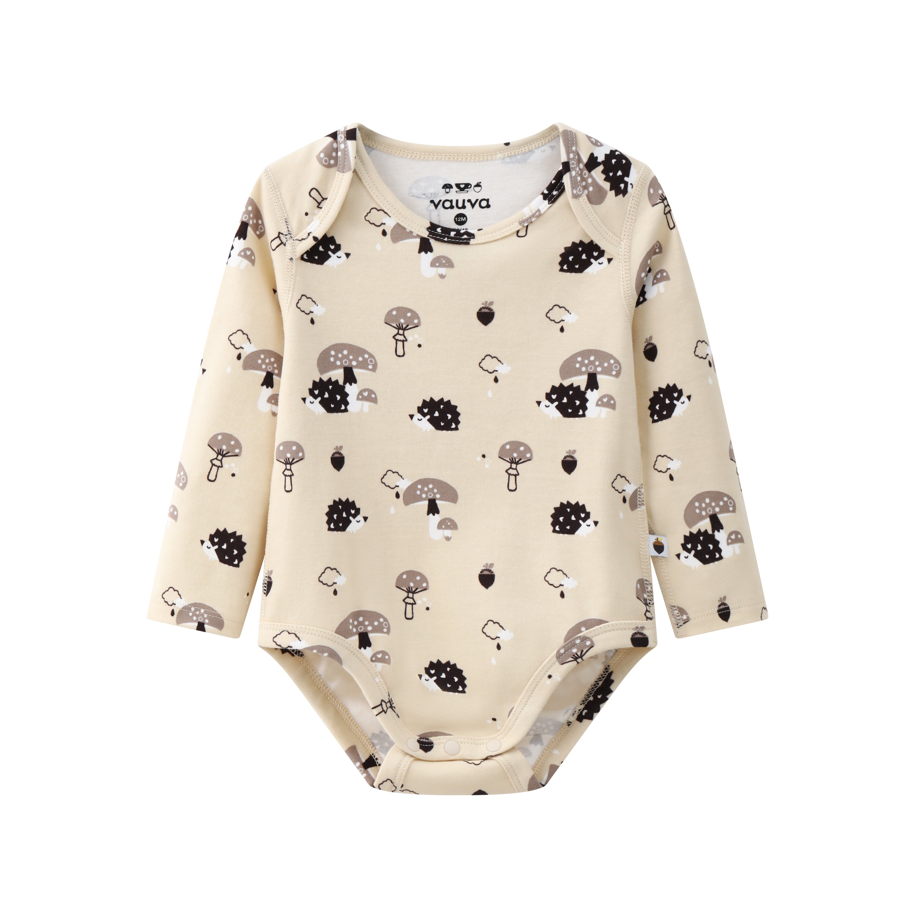 VAUVA Vauva BBNS - Baby Anti-bacterial Organic Cotton Hazelnut Pattern Bodysuits (2-pack) Bodysuit