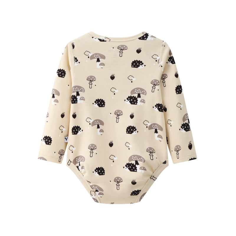 Vauva BBNS - Baby Anti-bacterial Organic Cotton Hazelnut Pattern Bodysuits (2-pack) - My Little Korner