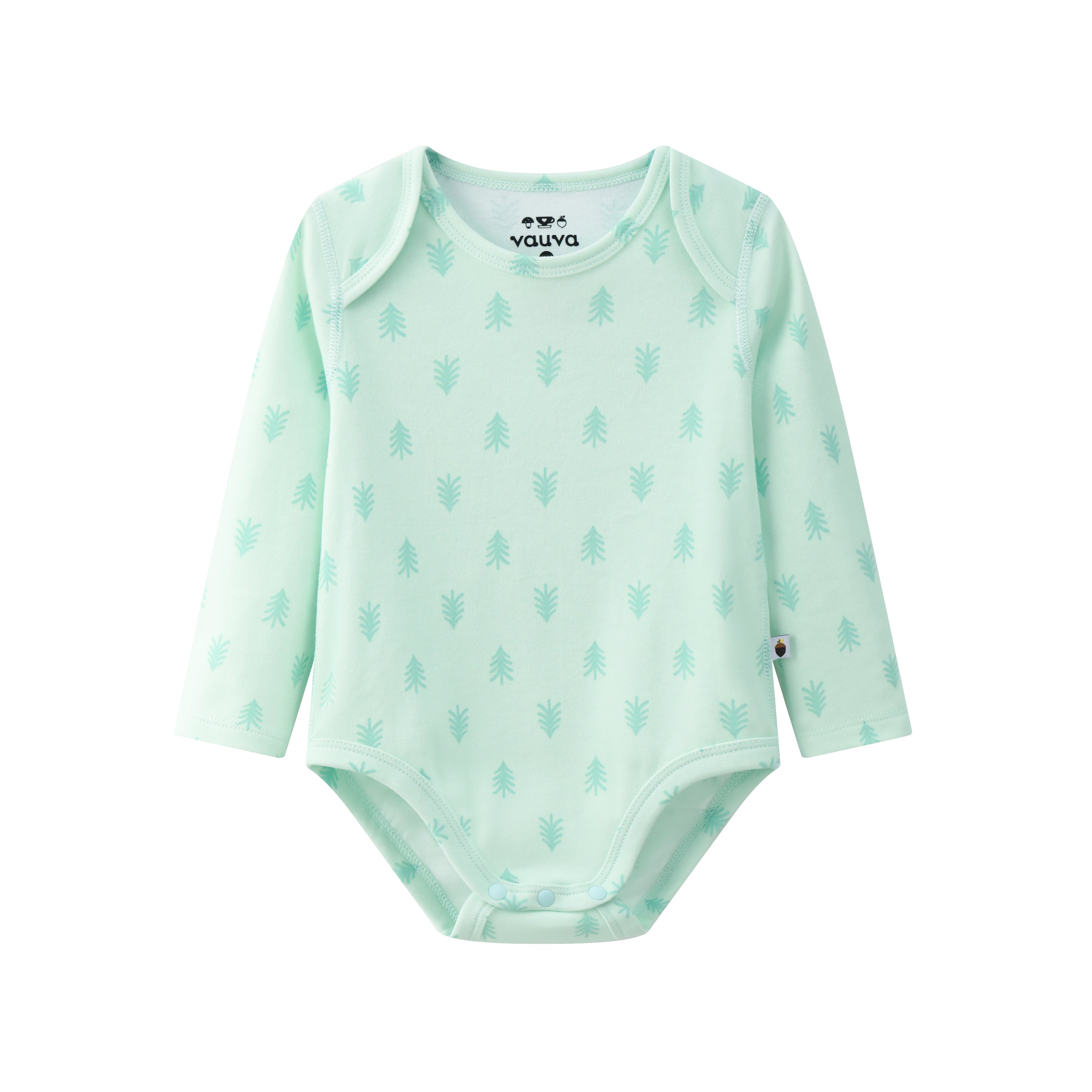 VAUVA Vauva BBNS - Baby Anti-bacterial Organic Cotton Bodysuits (2-pack Green/Print) Bodysuit