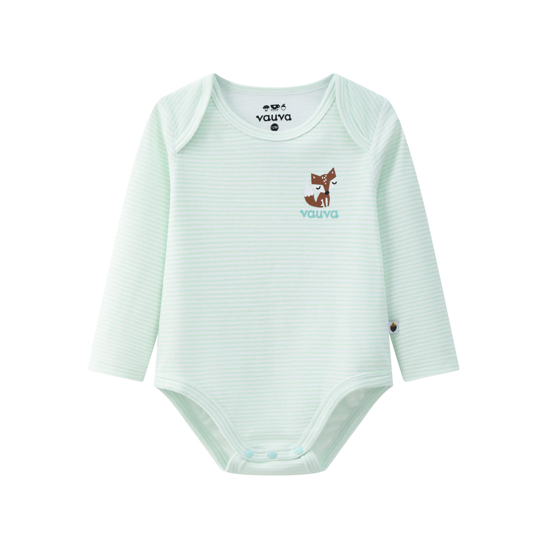 VAUVA Vauva BBNS - Baby Anti-bacterial Organic Cotton Bodysuits (2-pack Green/Strips) Bodysuit