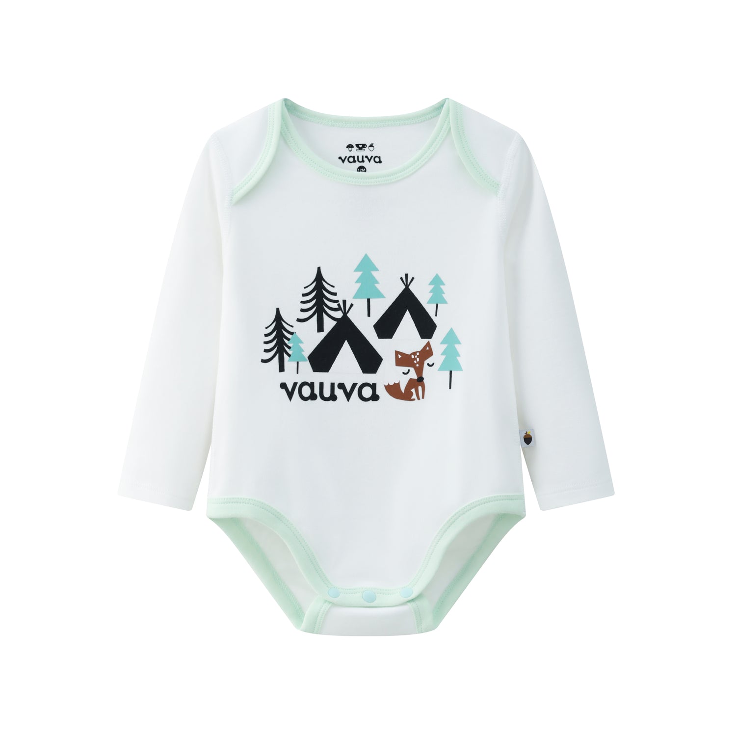 VAUVA Vauva BBNS - Baby Anti-bacterial Organic Cotton Bodysuits (2-pack Green/Strips) Bodysuit