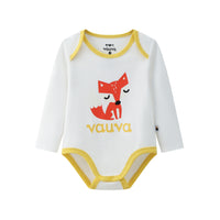 Vauva BBNS - Baby Organic Cotton Fox Print Bodysuits (2-Pack) - My Little Korner