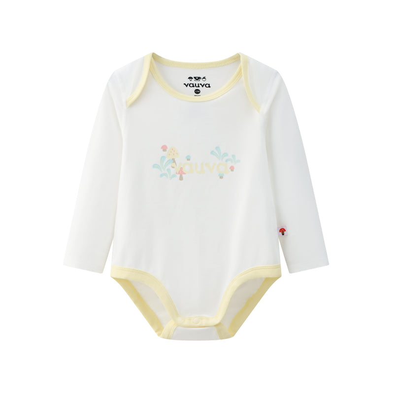 Vauva BBNS - Organic Cotton White/Light Yellow Bodysuits (2-pack)  product image front -02