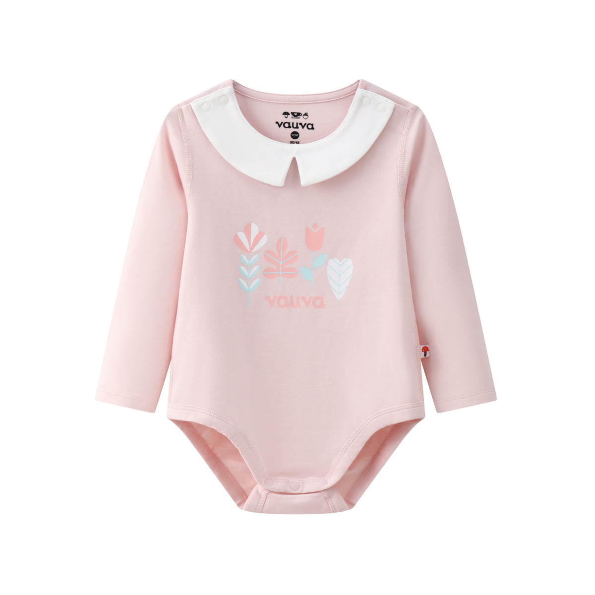 Vauva BBNS - Organic Cotton Pink Long-sleeved Bodysuits (2-pack) product image front -02