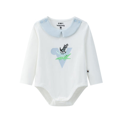 VAUVA Vauva BBNS - Organic Cotton Crocodile Print Square Neck Long-Sleeved Bodysuits (2-pack) Bodysuit