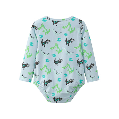 VAUVA Vauva BBNS - Organic Cotton Crocodile Print Long-Sleeved Bodysuits (2-pack) Bodysuit