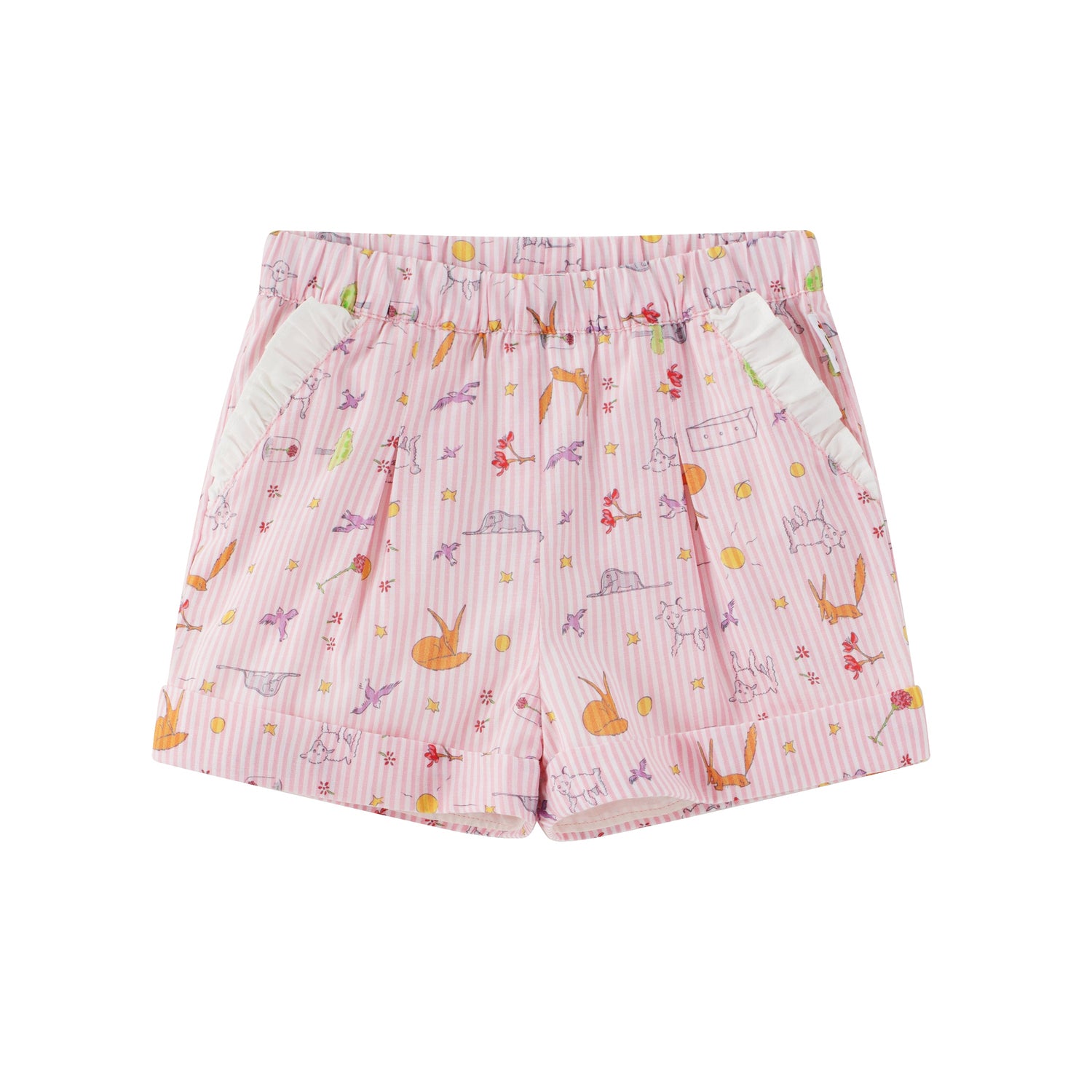 Toddler Girl Strength Cotton Twill Embroidered Shorts