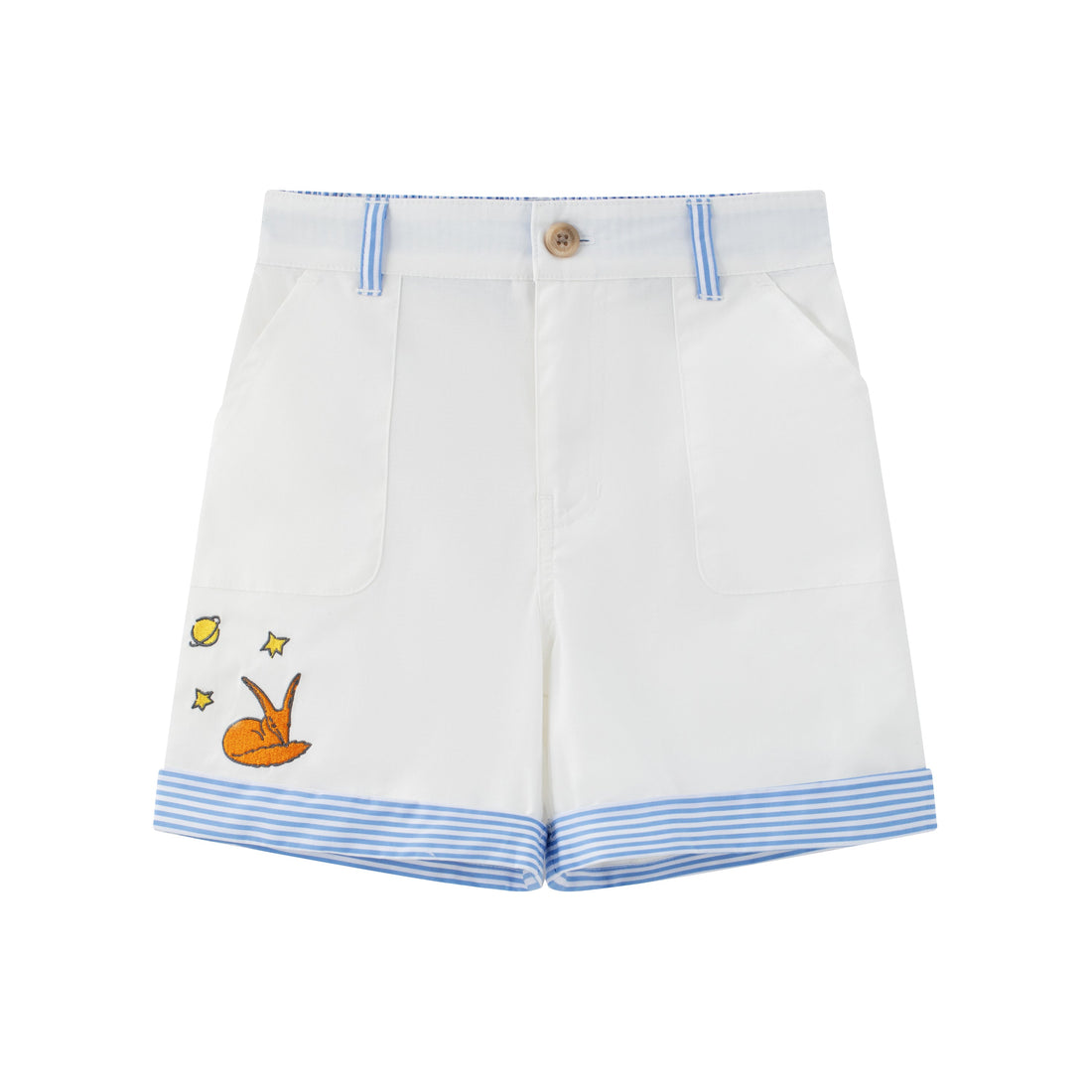 Toddler Little Fox Embroidered Shorts