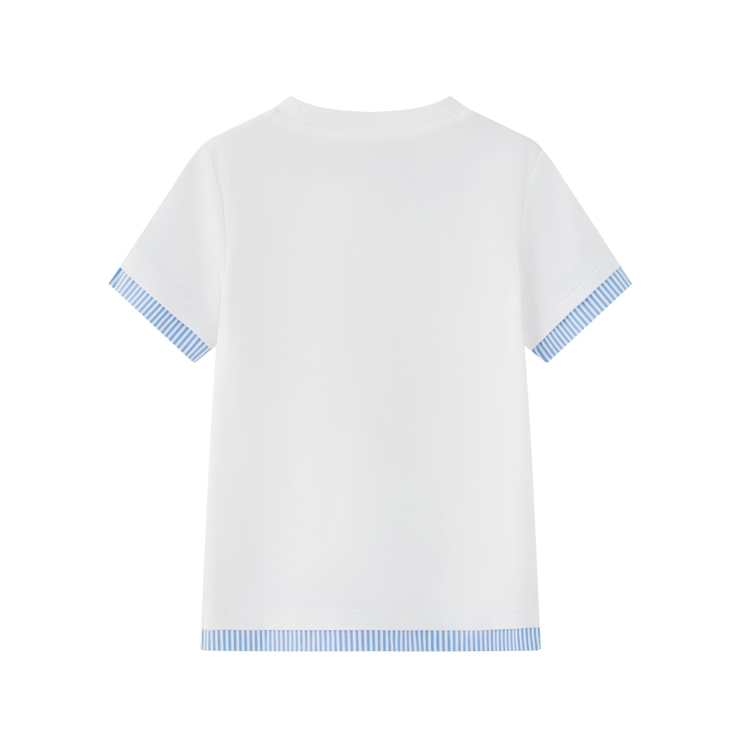 Vauva x Le Petit Prince Vauva x Le Petit Prince - Toddler Boy Trims Yarn Dyed Strip Print T-shirt - White Tops