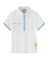 Vauva x Le Petit Prince Vauva x Le Petit Prince - Toddler Boy Trims Yarn Dyed Stripe Polo Shirt - White Polo Shirt