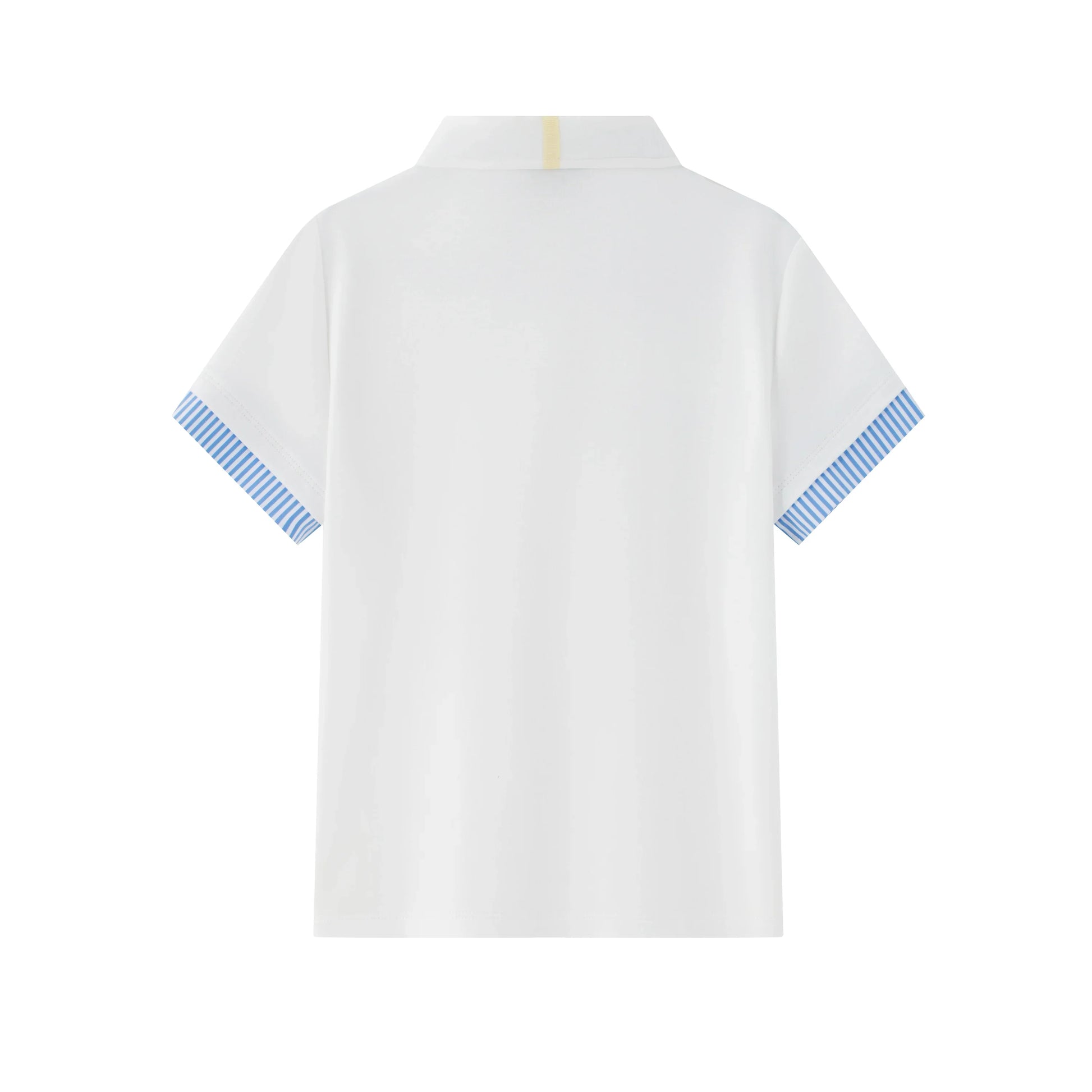 Vauva x Le Petit Prince Vauva x Le Petit Prince - Toddler Boy Trims Yarn Dyed Stripe Polo Shirt - White Polo Shirt