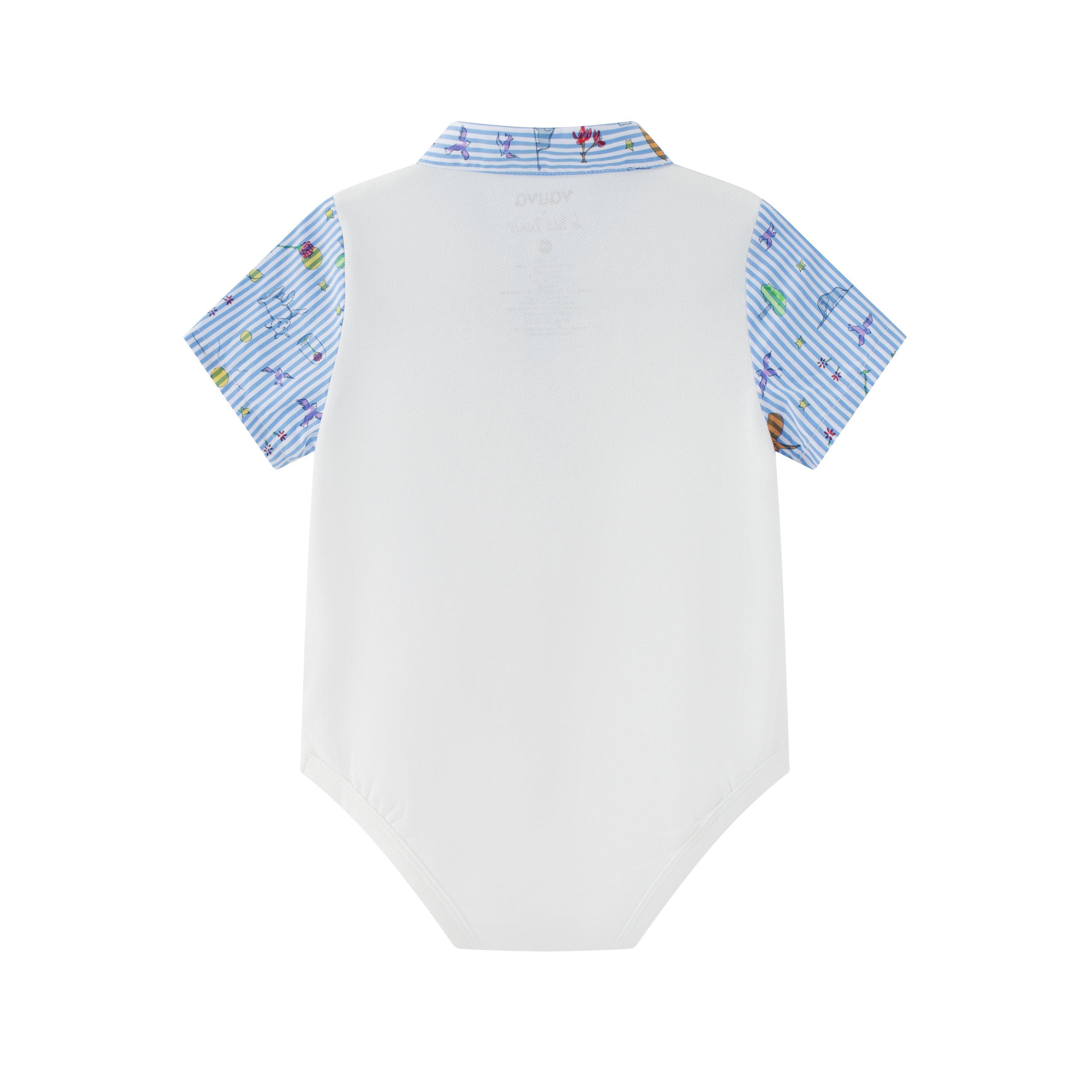 Vauva x Le Petit Prince Vauva x Le Petit Prince - Baby Boy Yarn Dyed Stripe Bodysuit- White Bodysuit