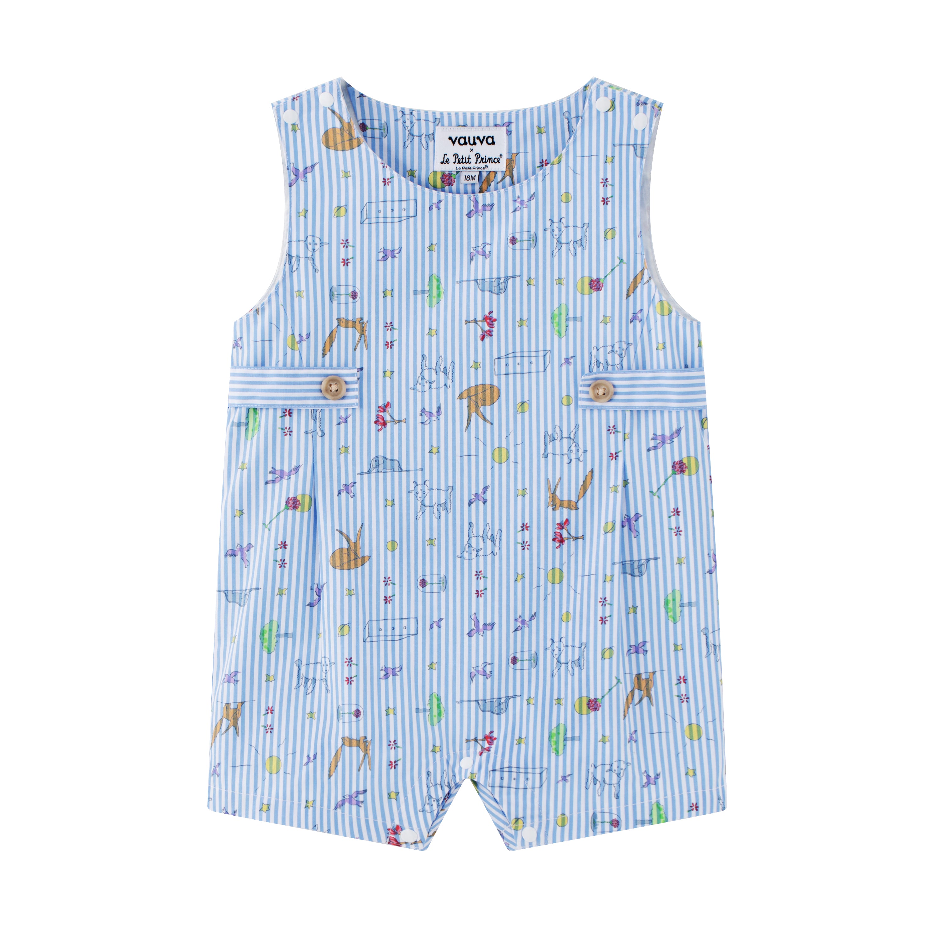 Vauva x Le Petit Prince Vauva x Le Petit Prince - Baby Boy Yarn Dyed Stripe Bodysuit Little Prince Combo Set Combination Clothes Set