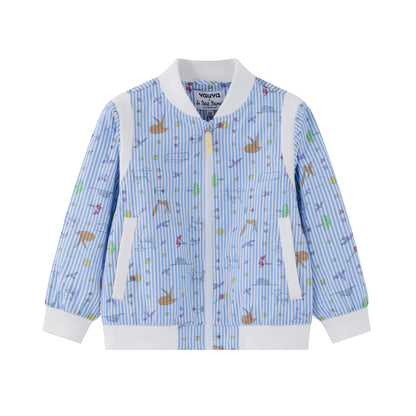 Vauva x Le Petit Prince Vauva x Le Petit Prince - Toddler Boy Yarn Dyed Stripe Jacket - Blue Jacket