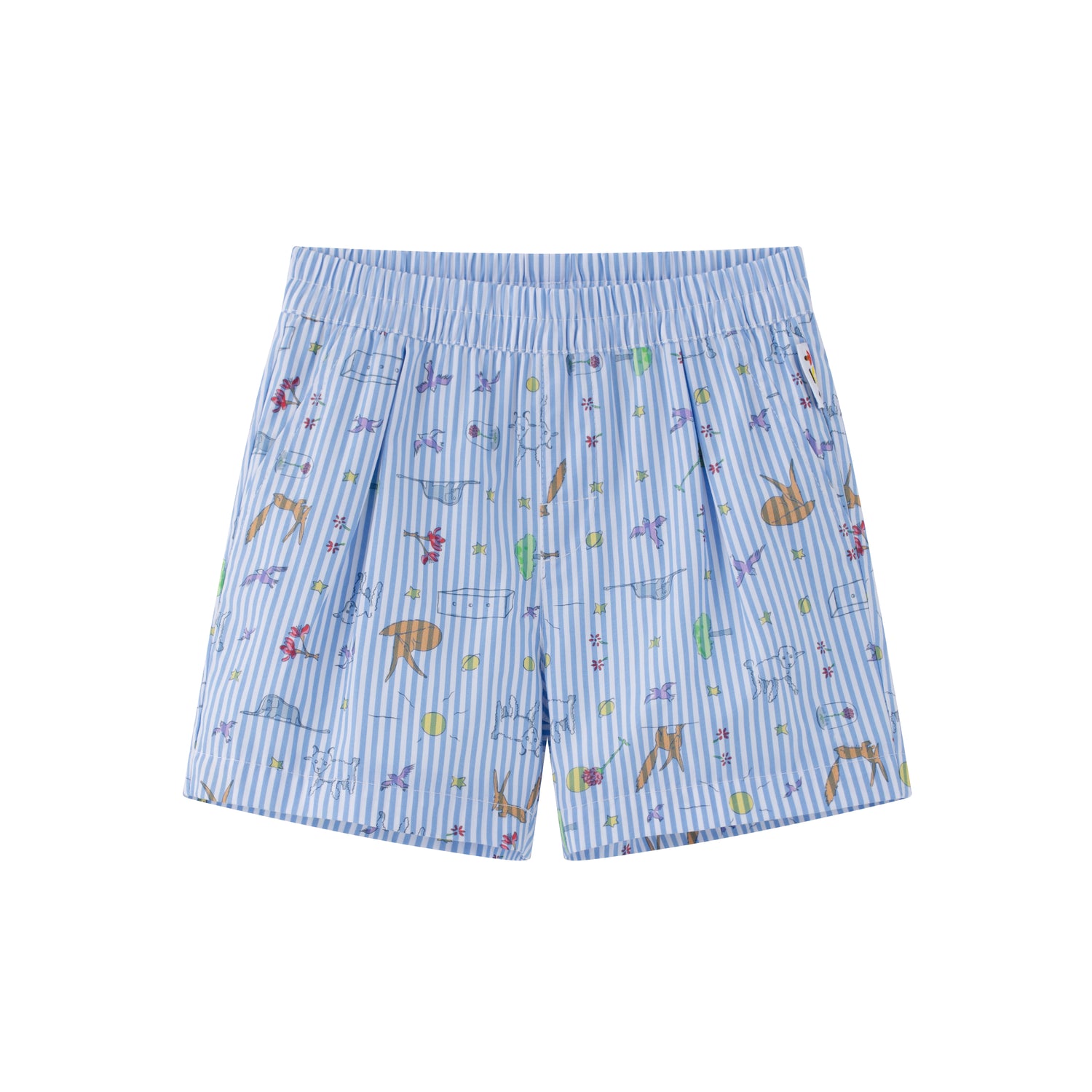 Vauva x Le Petit Prince Vauva x Le Petit Prince - Baby Boy Yarn Dyed Stripe All Over Print Shorts - Blue Shorts