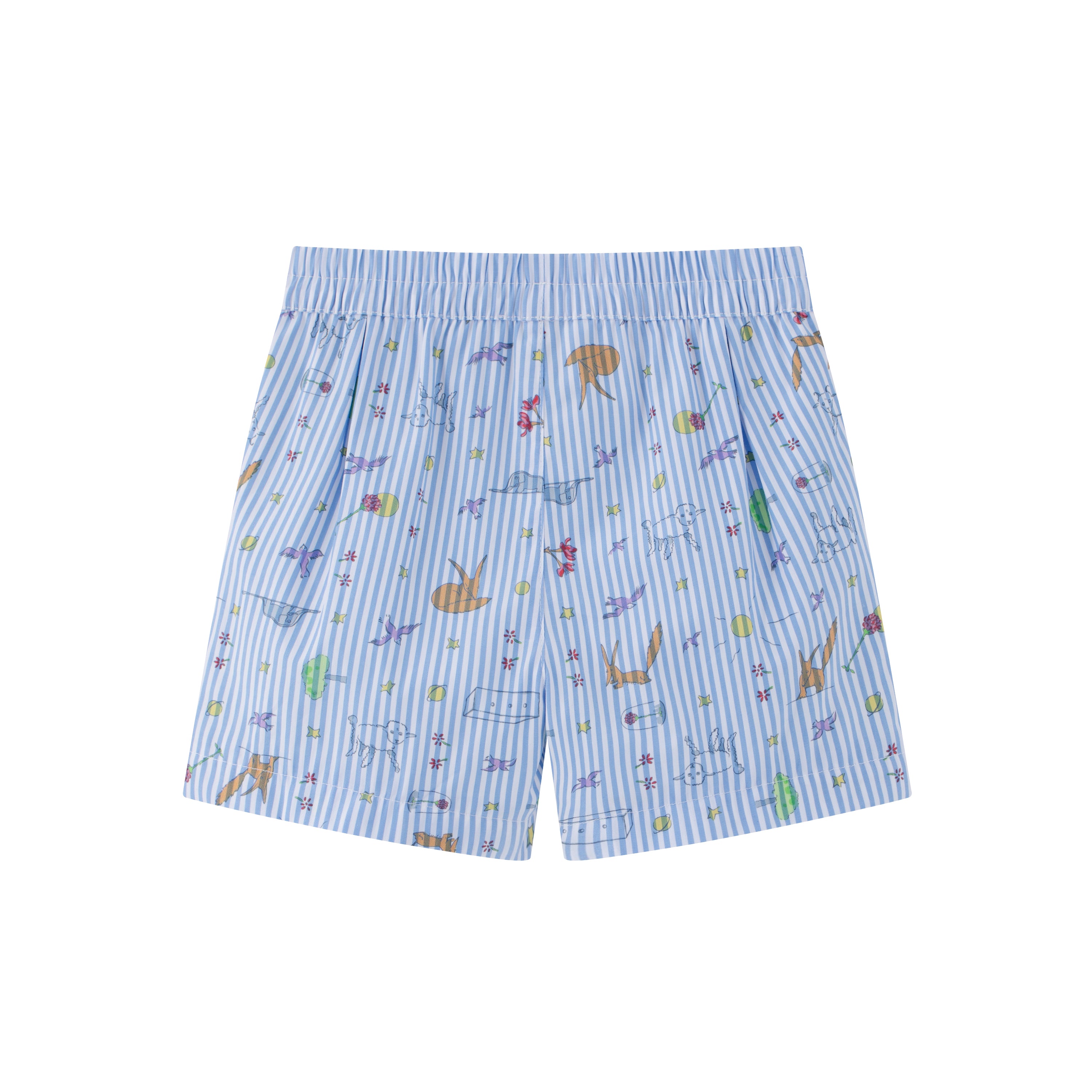 Vauva x Le Petit Prince Vauva x Le Petit Prince - Baby Boy Yarn Dyed Stripe All Over Print Shorts - Blue Shorts