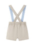 Vauva x Le Petit Prince Vauva x Le Petit Prince - Baby Boy Strength Cotton Twill Embroidered Dungaree - Beige Dungaree