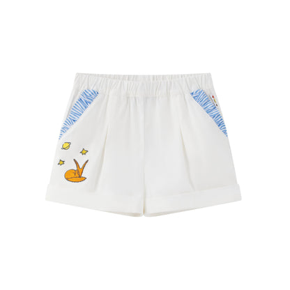 Toddler Girl Strength Cotton Twill Embroidered Shorts