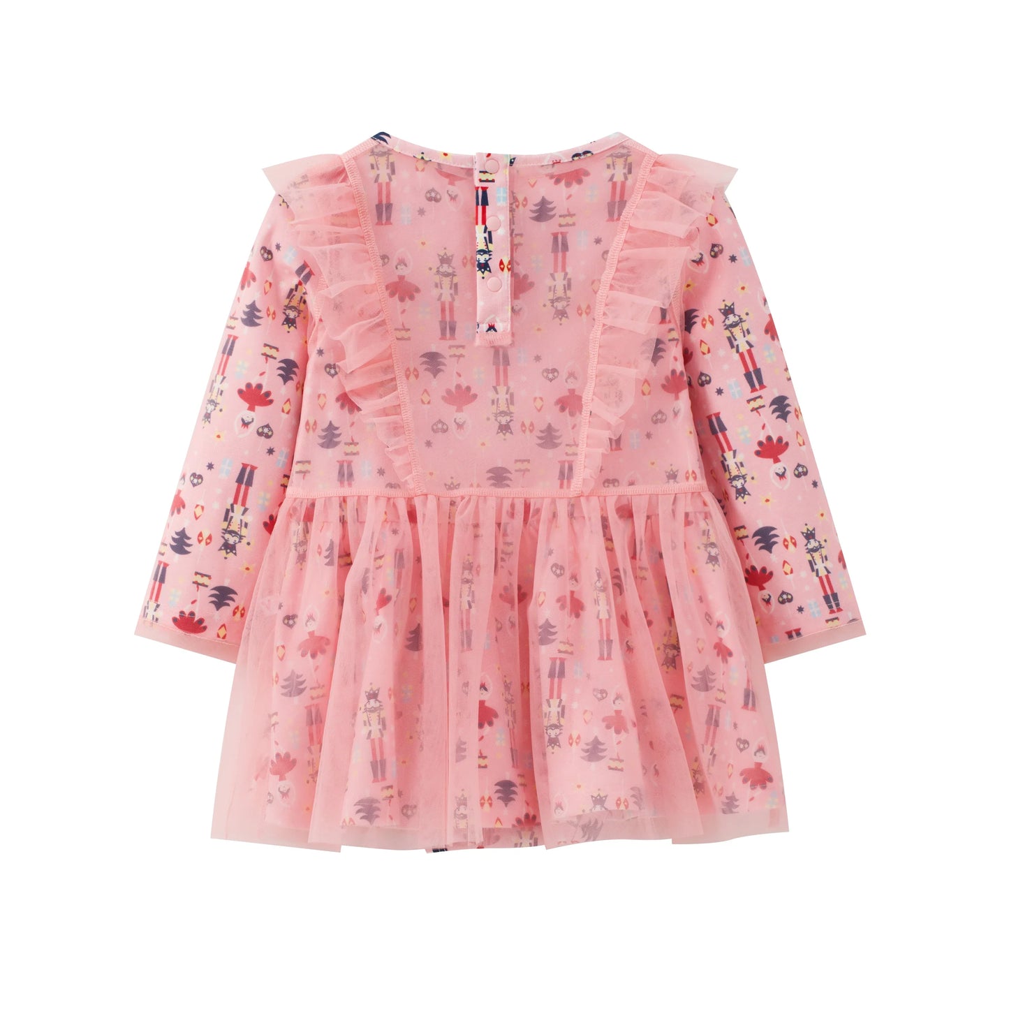 Nutcracker-Print Layered Dress