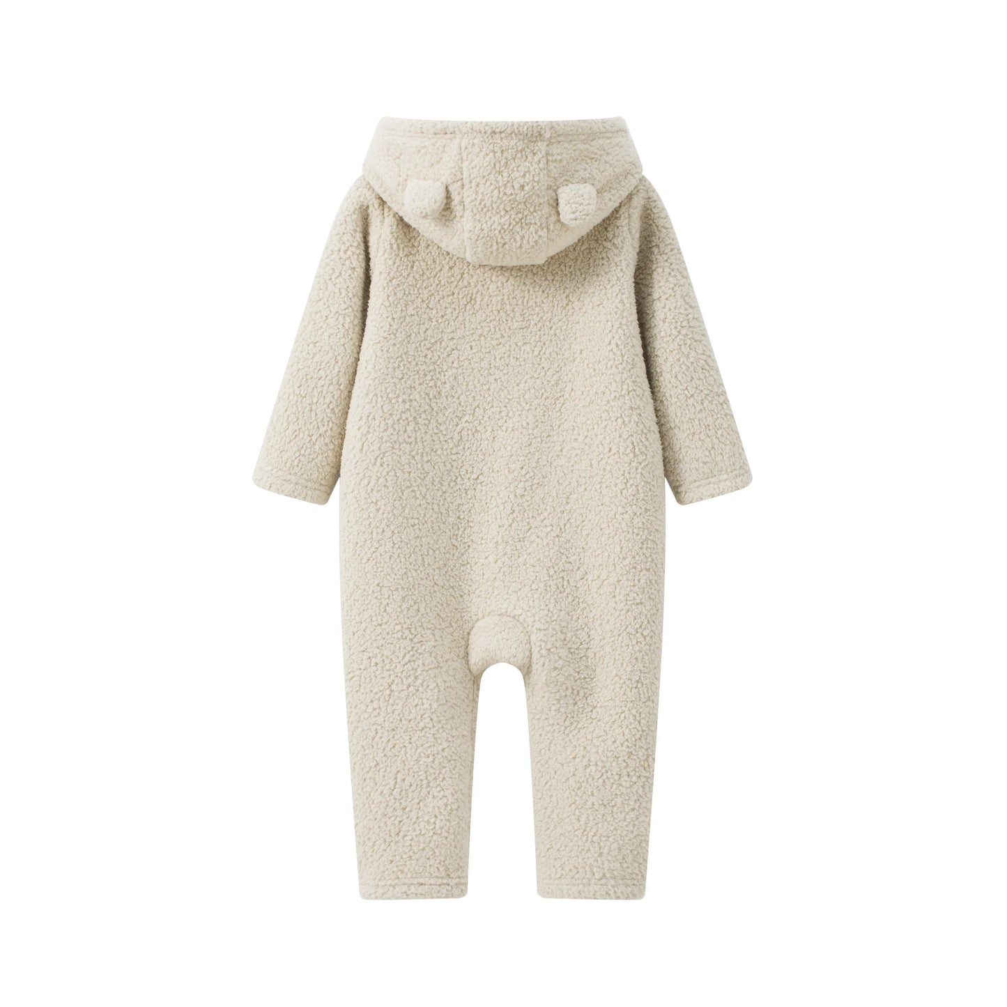 Bear-Embroidered Teddy Pramsuit