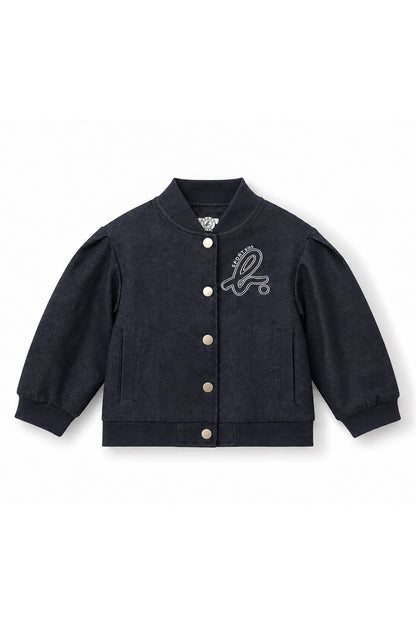 Girls Embroidered Logo Bomber Jacket