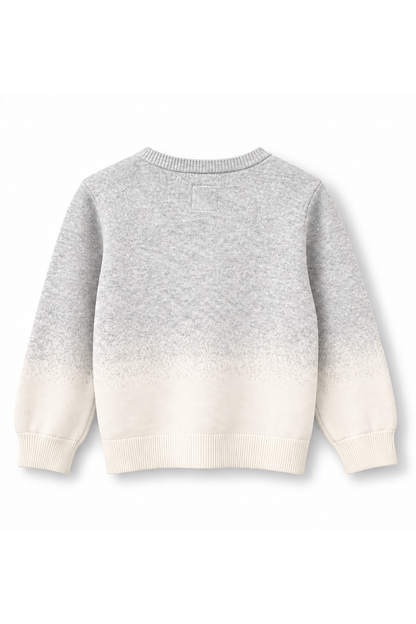 Kids Gradient Dino Patch Knit Cardigan