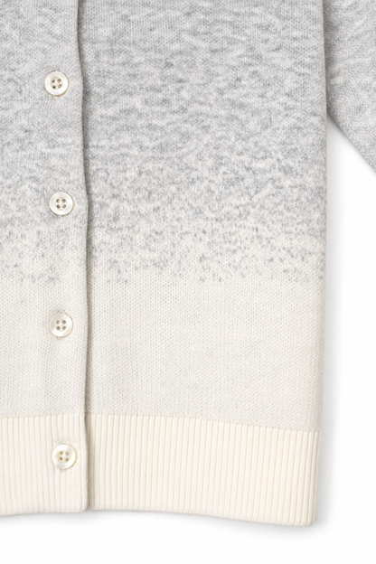 Kids Gradient Dino Patch Knit Cardigan