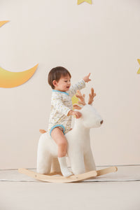 Vauva x Le Petit Prince - Baby Boy Little Prince Full Print Long Sleeve Bodysuit model front - 2