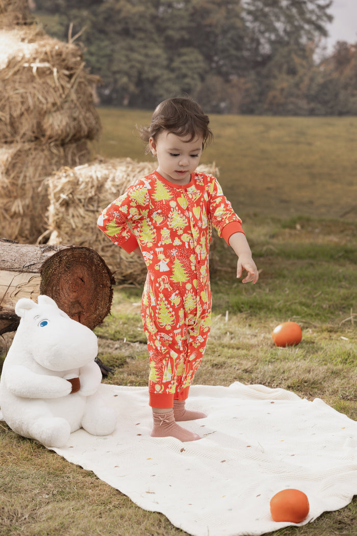 Vauva x Moomin Christmas Collection - Cotton Romper model front
