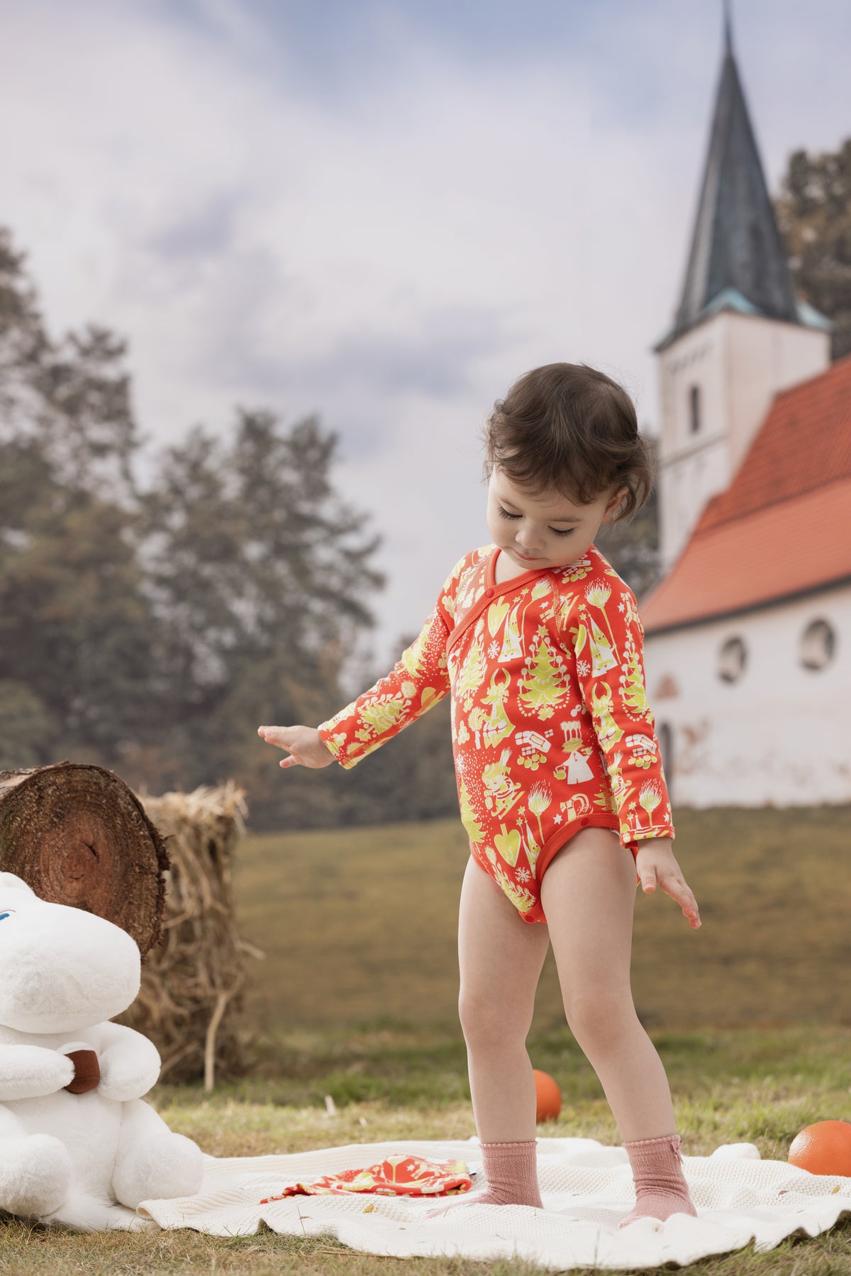 Vauva x Moomin Christmas Collection - Cotton Pants model front