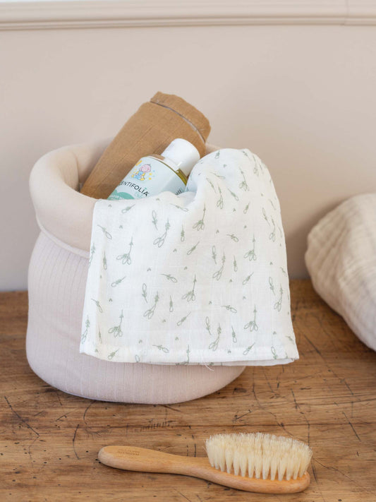 Muslin Baby Blanket - Leaves