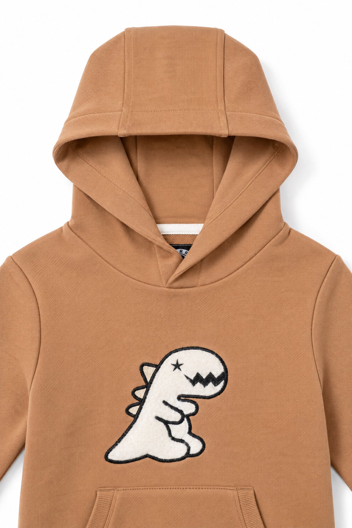 Kids Dino Towel Patch Fleece Hoodie