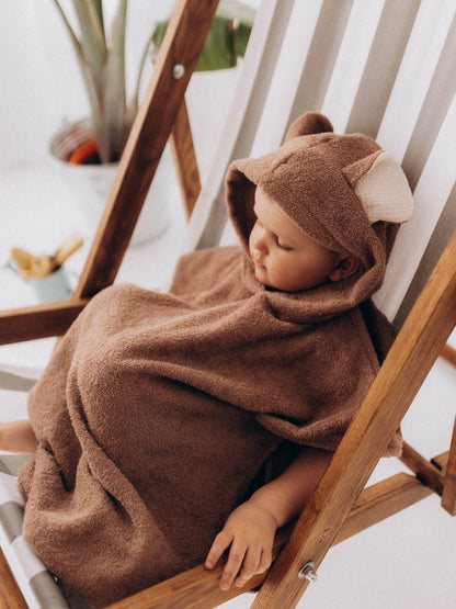 Kids Poncho With Mouse Ears (GOTS)