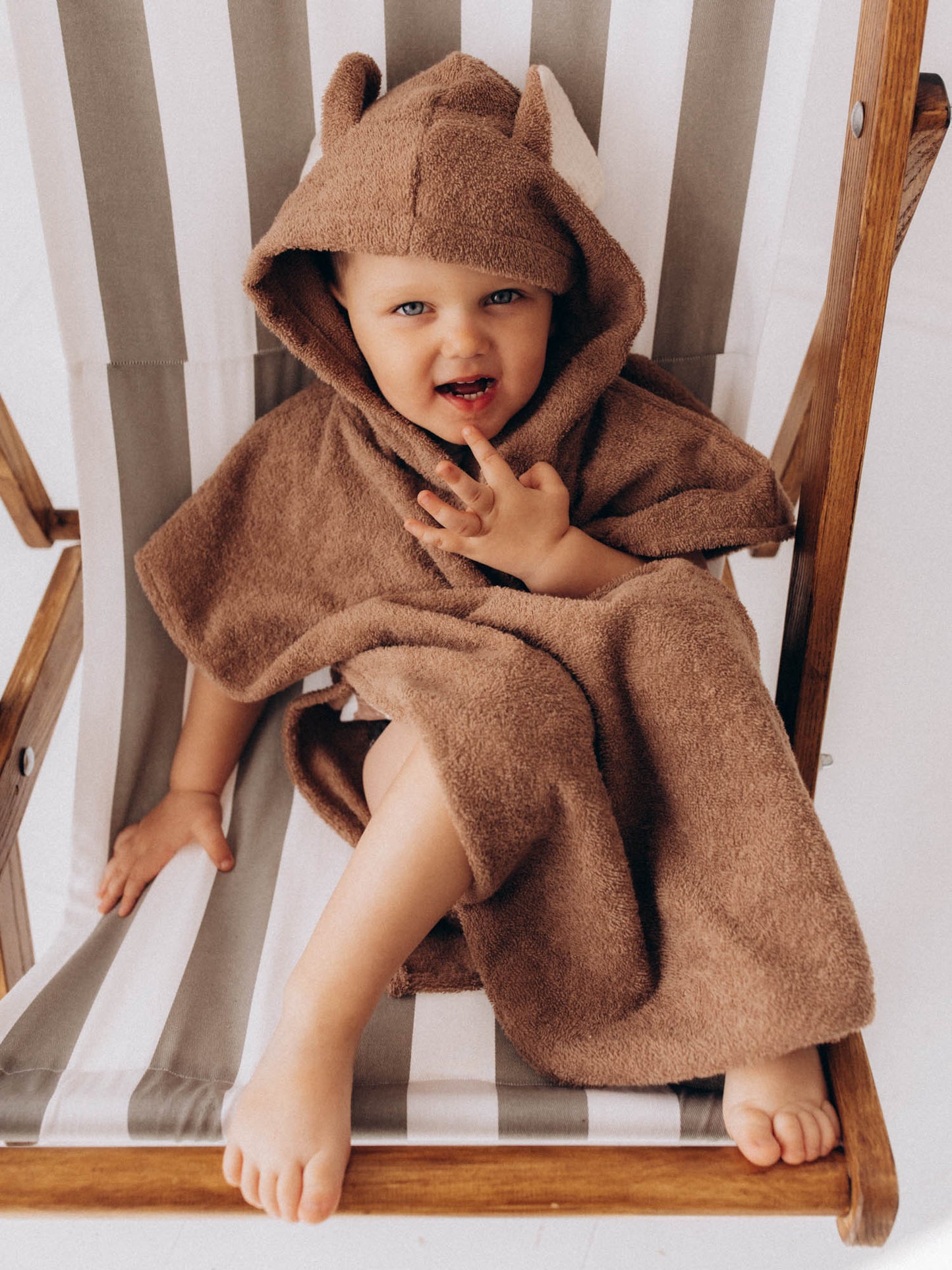 Kids Poncho With Mouse Ears (GOTS)