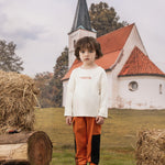 VAUVA Vauva FW23 - Kids Cotton Long Sleeve Crewneck T-Shirt (Off White) T-shirt