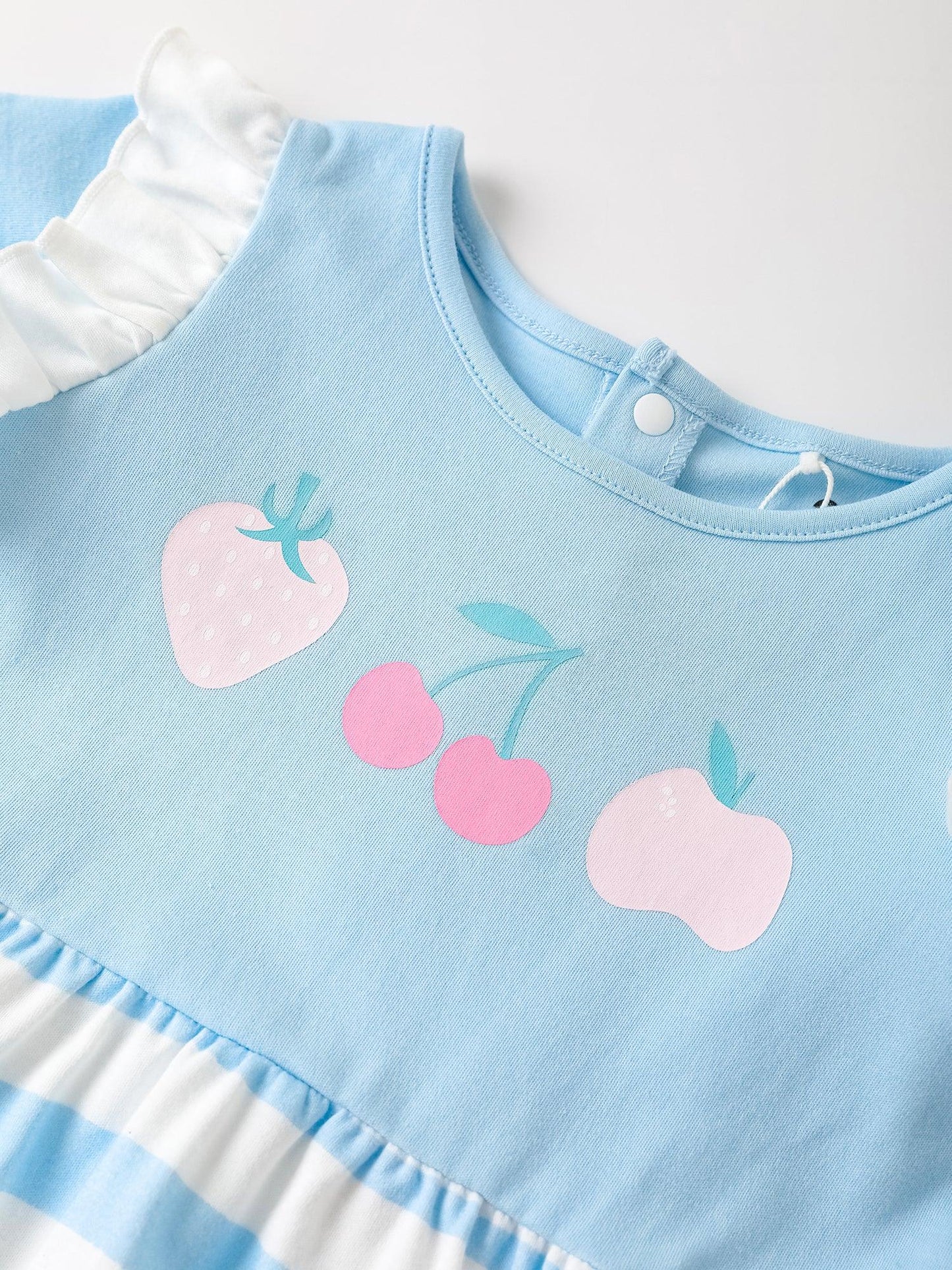 Baby Girls Ruffle Sleeve Berries Print Dress & Knicker Set