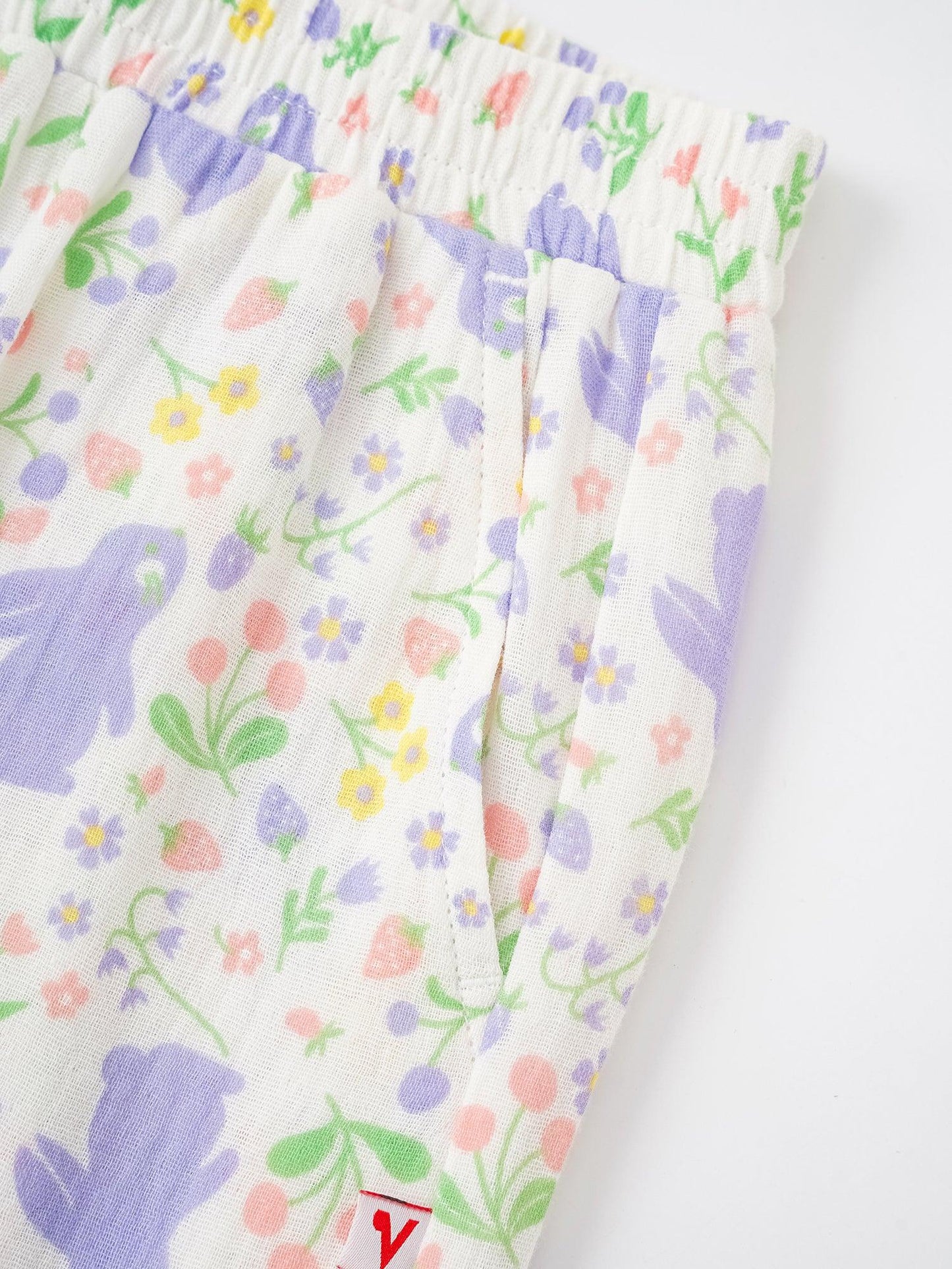 Girls All-Over Bunny Print Flare Pants