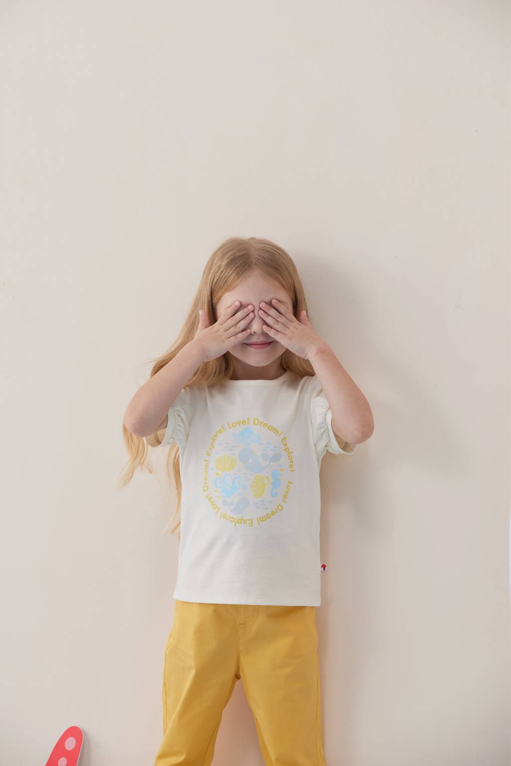 VAUVA Vauva SS24 - Toddler Girl Logo Embroidered Short Sleeve T-Shirt Top - White Tops