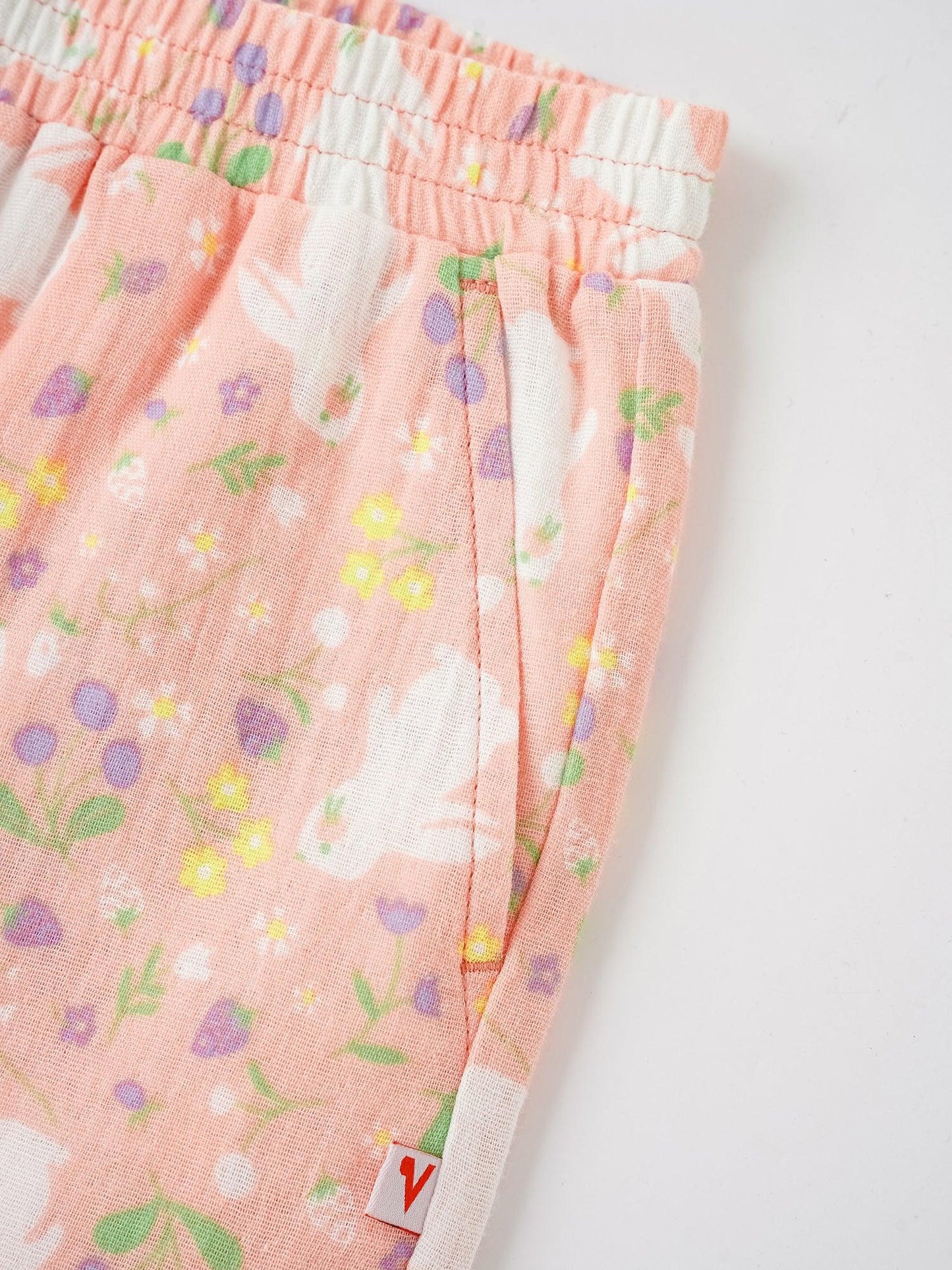 Girls All-Over Bunny Print Flare Pants