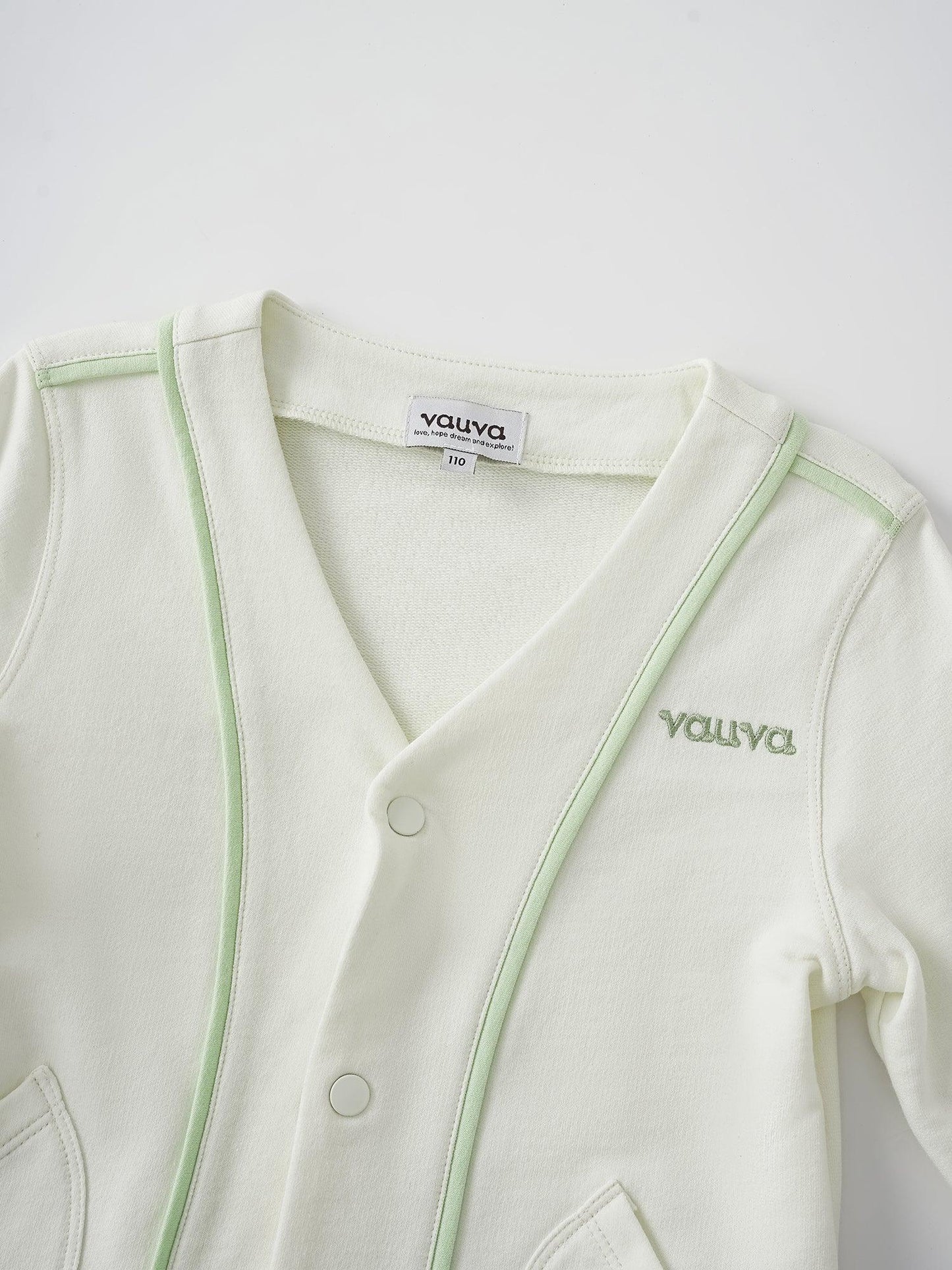 Kid Logo Embroidery Open Chest Jacket
