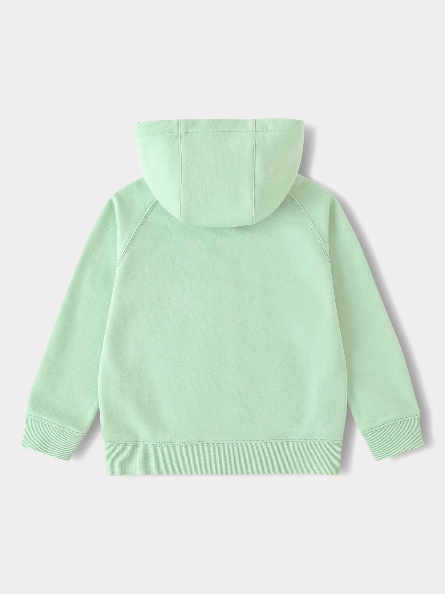 Boys Mint Green Embroidery Zip‑Up Hoodie Jacket