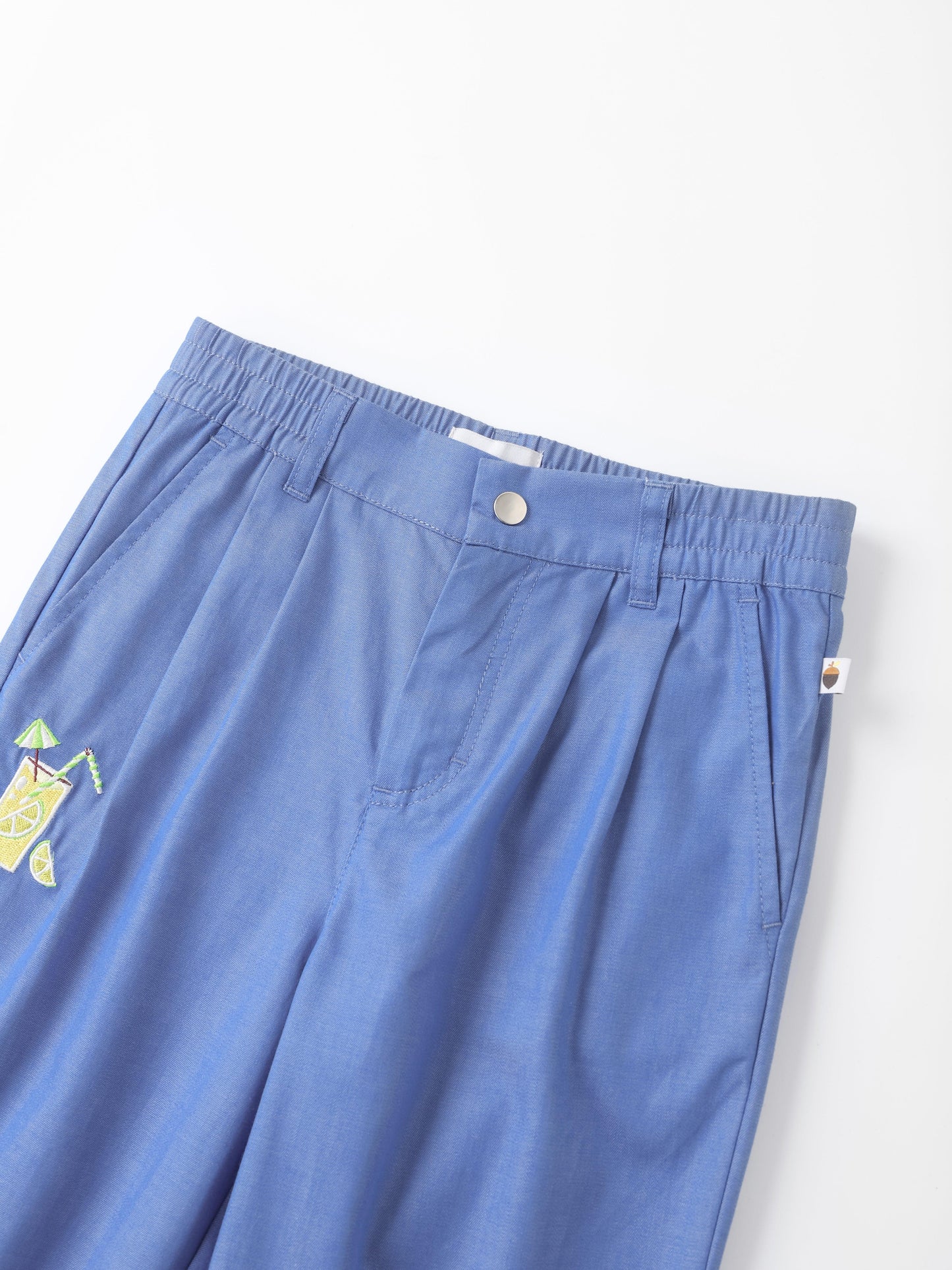 Kid Lemon Tea Print Barrel Pants