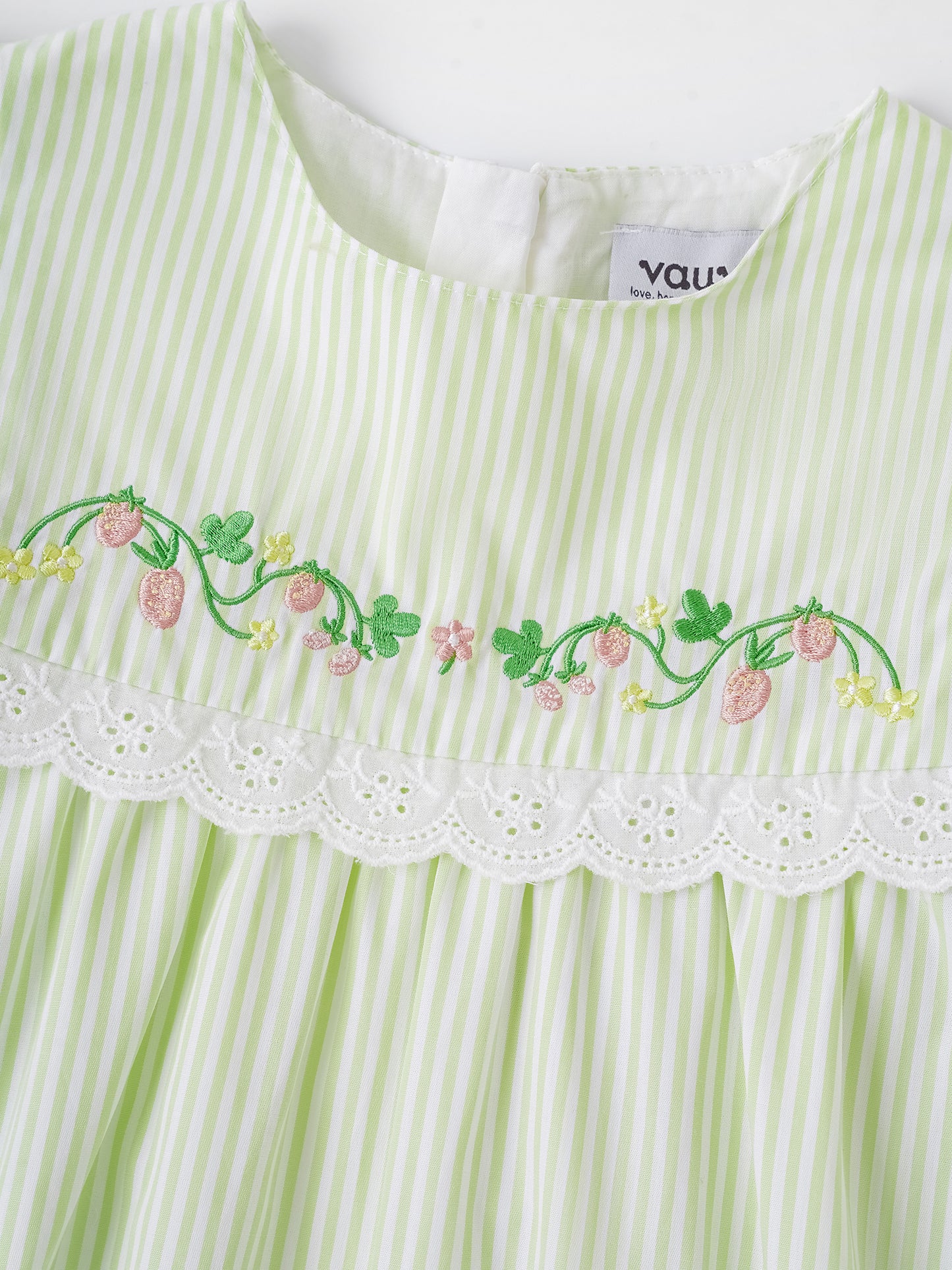 Girls Lace-Trimmed Ruffle Sleeve Dress