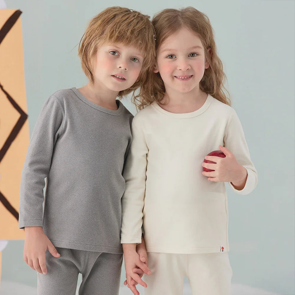 VAUVA Vauva - CozyKids Thermal Duo Set (Grey) Top & Bottom Set