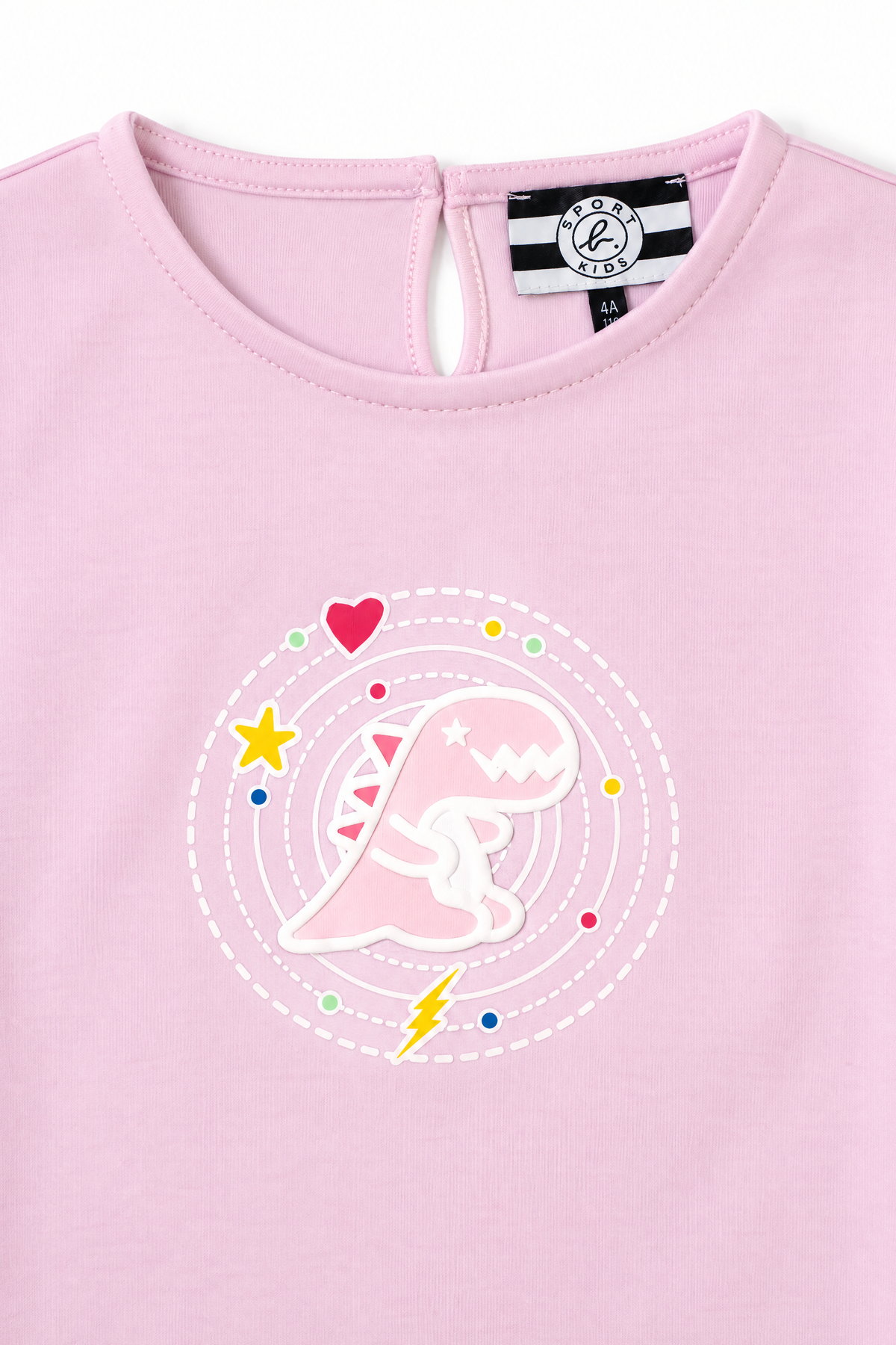 Girls Cosmic Dino Patch Long Sleeve Top