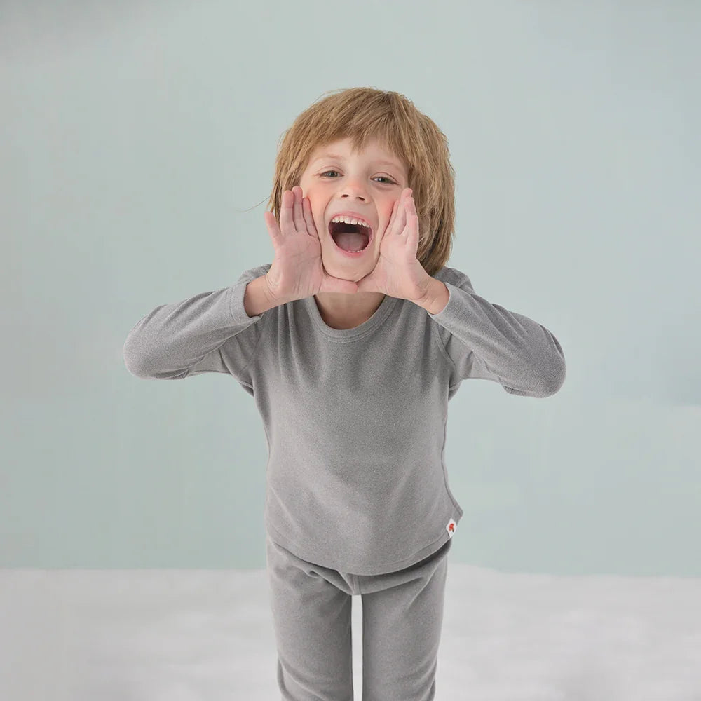 VAUVA Vauva - CozyKids Thermal Duo Set (Grey) Top & Bottom Set